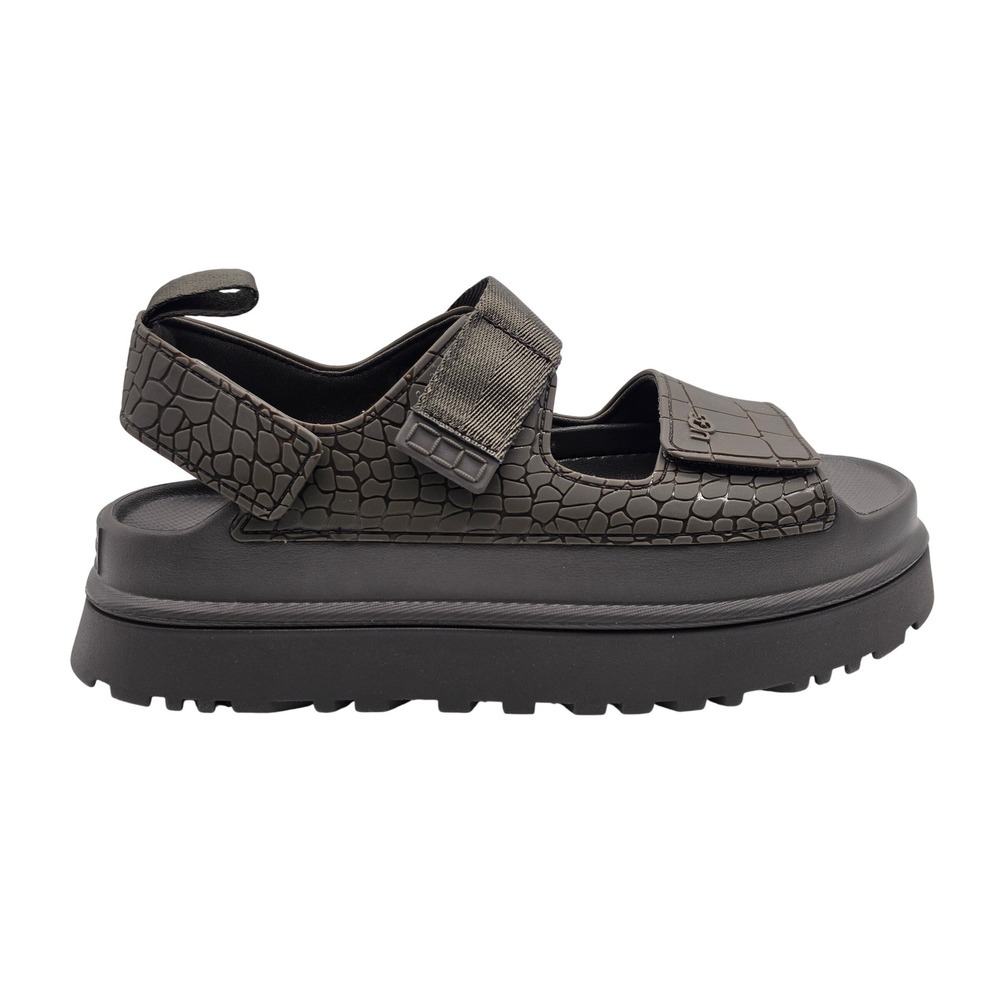 UGG‎ GoldenGlow Embossed Sandals Women 10 Dense Smoke 1175311